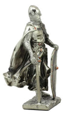 Holy Roman Empire Crusader Knight With Sword And Shield Statue Suit Of Armor