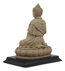 Meditating Buddha Shakyamuni On Lotus Throne Altar Statue 6"H On Wooden Pedestal