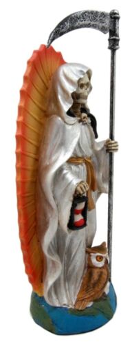 Ebros Day of The Dead Holy Death Santa Muerte In White Tunic Robe Figurine Bone Mother