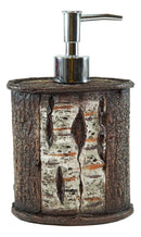 Rustic Southwestern Le Fleur Cross W/ Birch And Pinecones Soap Pump Dispenser