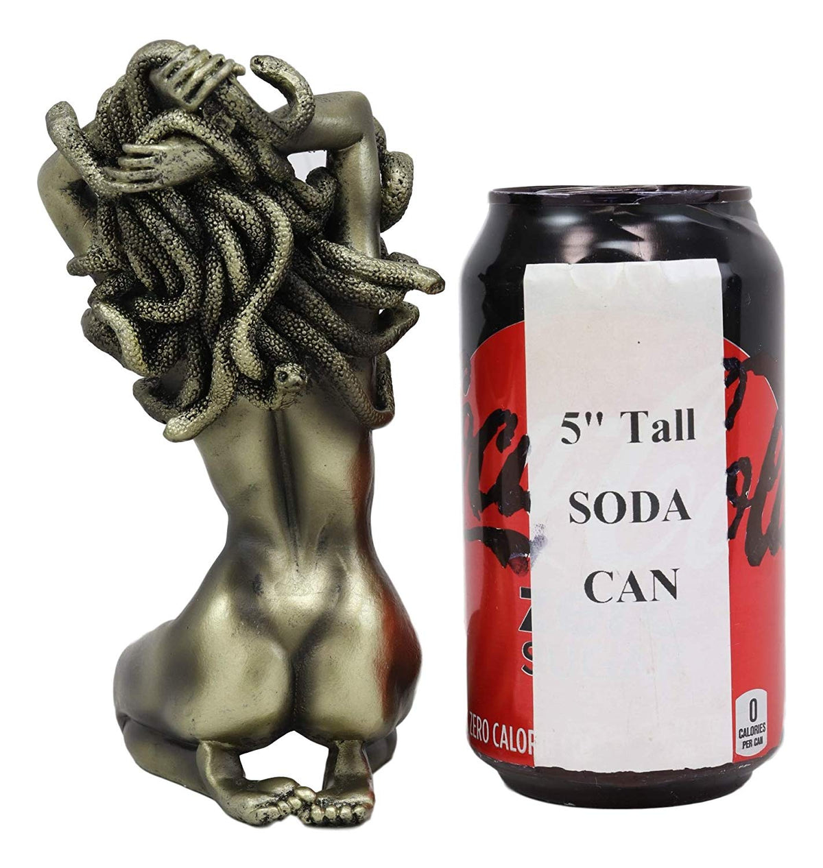 Ebros Greek Goddess Kneeling Nude Seductive Medusa With Snake Hair Statue 6"Tall Decor - Ebros Gift
