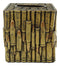 Western Military Rifle Ammo Shells Gold Tone Bullets Tissue Box Holder Case