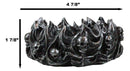 Ebros Gift Arch Devil Skull Face Fire Hell Bone Spiral Cigarette Ashtray Resin Figurine
