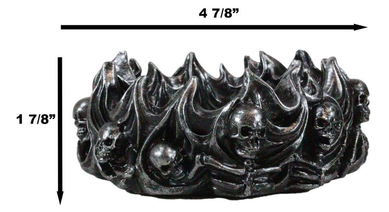 Ebros Gift Arch Devil Skull Face Fire Hell Bone Spiral Cigarette Ashtray Resin Figurine