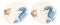 Nautical Marine Blue And White Seahorse Ceramic Salad Appetizer Plates 2 Pack