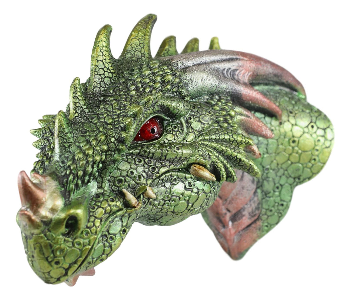 Ebros Medieval Castle Dungeon Chained Green Pagoda Dragon Wall Plaque W/ LED Eyes
