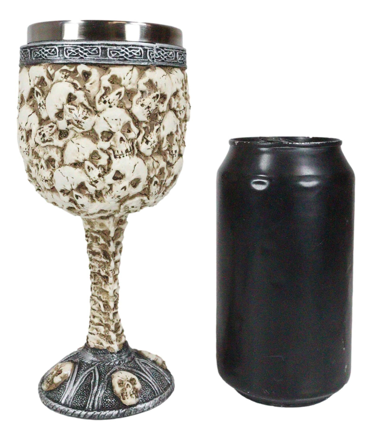 Ossuary Skull Heaps Death Piled Skeletons Ghost 5oz Wine Drink Goblet Chalice