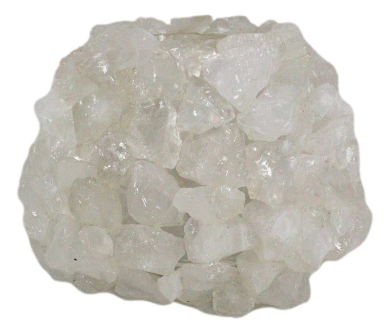 Quartz Crystal Mineral Stone Rocks Floral Vase Modern Accent Sculpture 10"L
