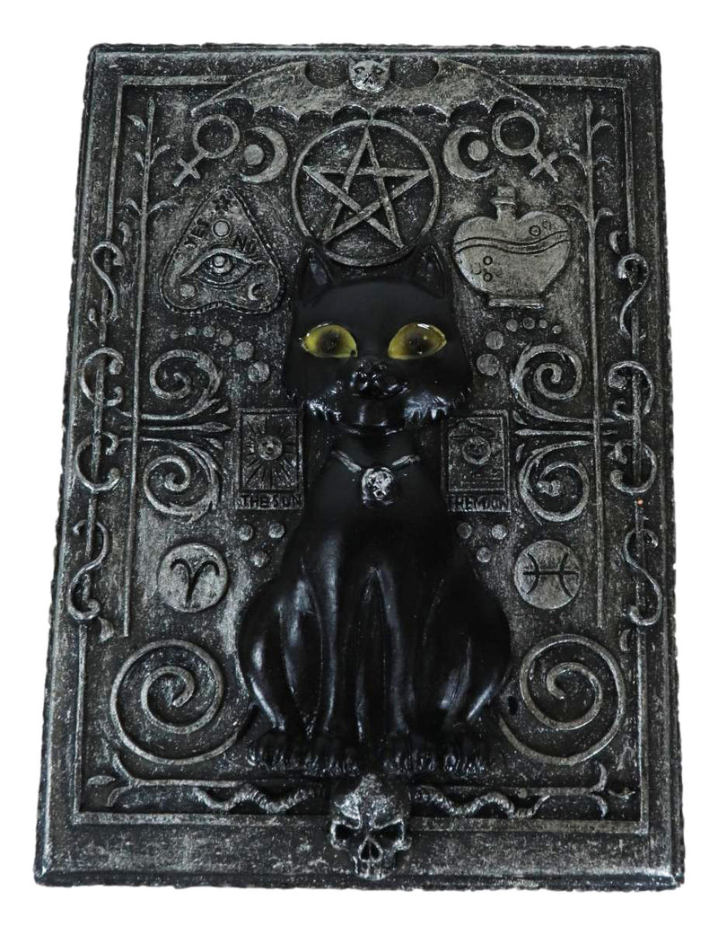 Fortune Telling Triple Moon Black Cat Wicca Tarot Cards Decorative Box Figurine