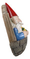 Whimsical Mr Mrs Dwarf Gnome Couple By Window Ledge Balcony Wall Decor Plaque
