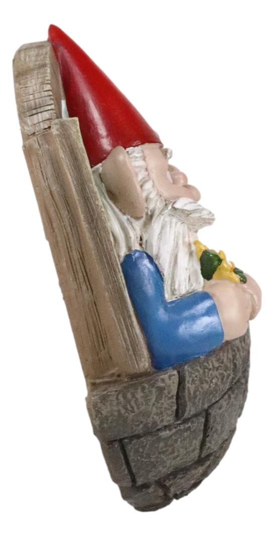 Whimsical Mr Mrs Dwarf Gnome Couple By Window Ledge Balcony Wall Decor Plaque