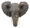 Ebros Safari African Bush Elephant Wall Bust Sculpture 9" Tall Majestic Noble Elephant Head Hanging Wall Decor Figurine for Wild Animal Lovers - Ebros Gift
