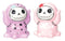 Ebros Furrybones Purple & Pink Spotted Octopus Ceramic Salt N Pepper Shaker