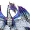 Guardian Of Bibliography Purple Blue Dragon Emerging Out Of Spell Book Figurine