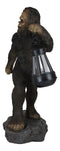 Bigfoot Sasquatch Mythical Legend Ape Man Creature Carrying LED Lantern Statue