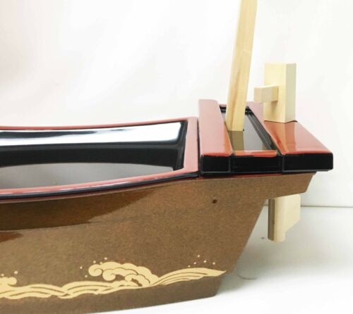 Ebros Japanese Traditional Omakase Sushi Fishing Boat Large 27" Long Serving Plate - Ebros Gift