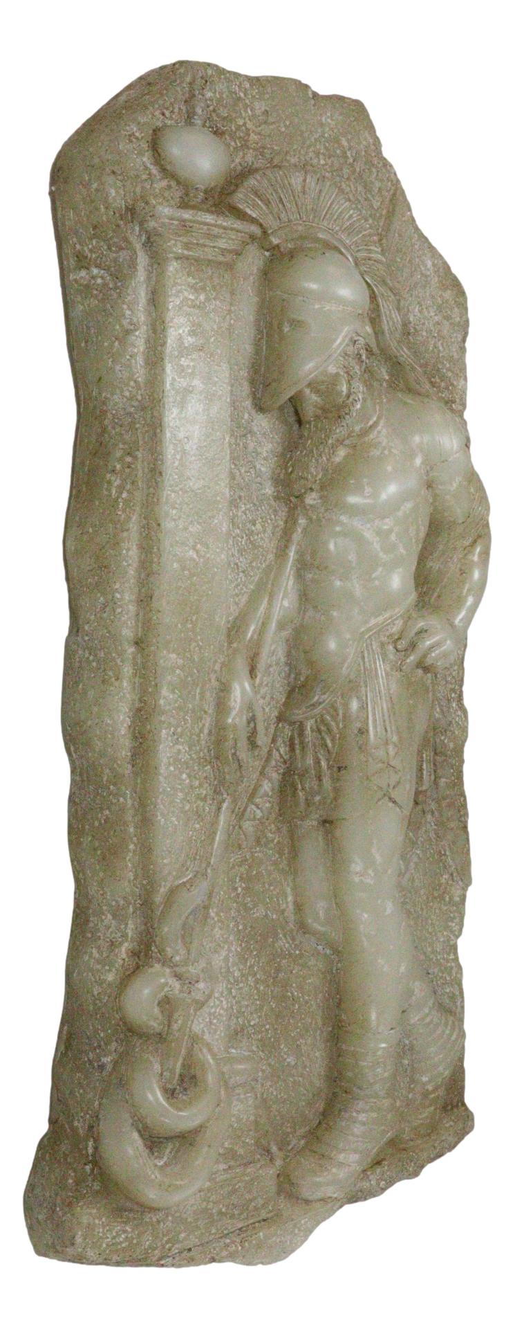 Ancient Greek Sepulchral Warrior Wall Plaque Relief Large Decor Sculpture 15"H - Ebros Gift
