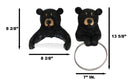 Ebros Whimsical Black Bear Toilet Paper and Hand Towel Holder Set Bathroom Decor