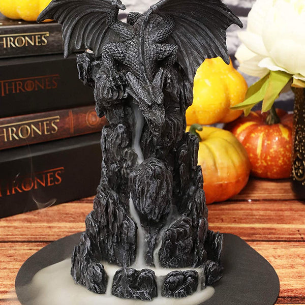 Ebros Dark Rocky Mountain Chernos Dragon Backflow Incense Tower