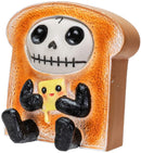 Ebros Furrybones Toasty Figurine in Bread Toast Costume 3 Inch Tall Collectible