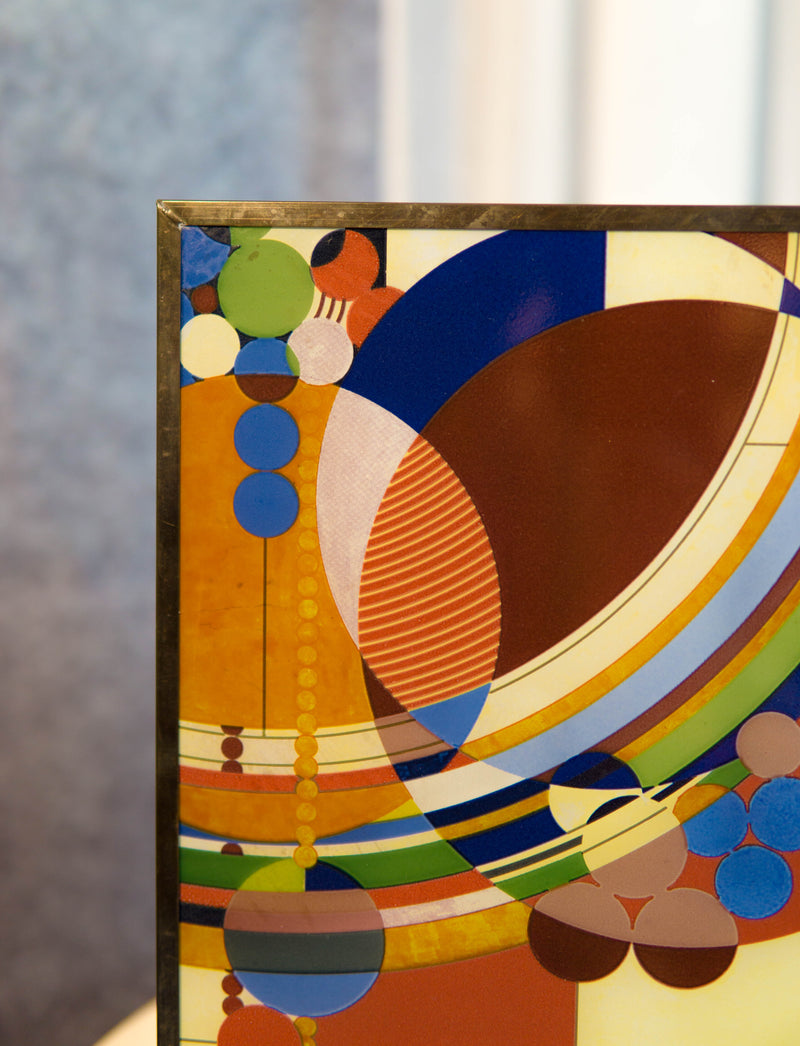 Frank Lloyd Wright Colorful March Balloons Stained Glass Wall Or Desktop Plaque