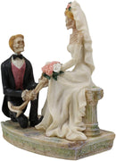 Ebros Love Never Dies Skeleton Bridal Couple Garter Removal Wedding Figurine