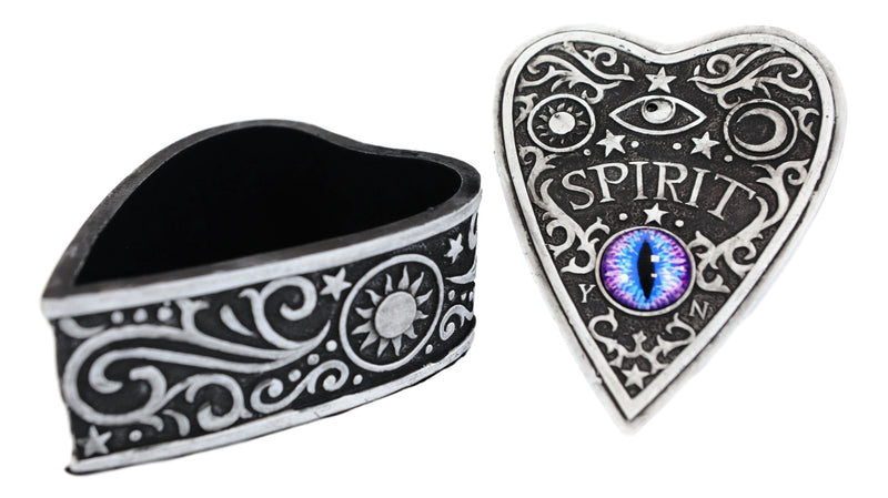 Ouija Spirit Board With Glass Evil Eye Heart Decorative Jewelry Box Figurine
