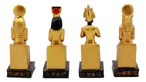 Egyptian Gods Horus Osiris Sekhmet And Isis Seated On Thrones Figurine Set of 4 - Ebros Gift