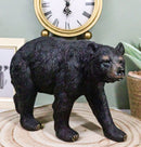 Rustic Western Cabin Lodge Realistic Black Bear Roaming The Woods Figurine 10"