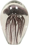 Ebros Art Glass Glow in The Dark Translucent Jellyfish With LED Base (Black)