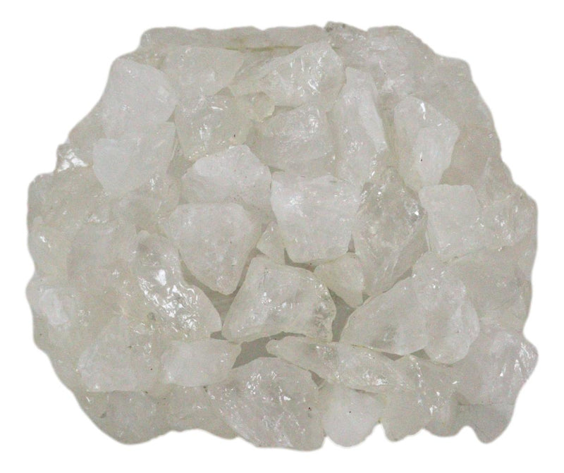Quartz Crystal Mineral Stone Rocks Floral Vase Modern Accent Sculpture 10"L