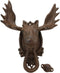 Ebros Rustic Western Forest Horned Bull Moose Head Cast Iron Door Knocker 10"H