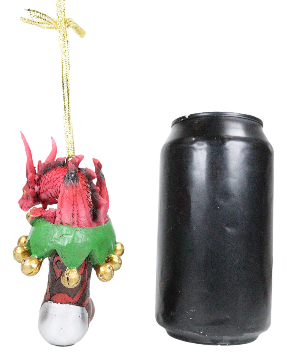 Holiday Festive Spirit Red Stocking Sock Dragon Christmas Tree Hanging Ornament