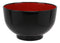 Ebros Made In Japan Black Red Lacquer Copolymer Plastic Large Bowl 38oz Set of 6