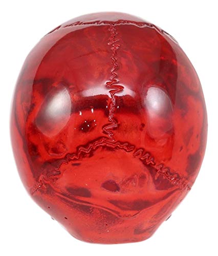 Ebros Red Translucent Witching Hour Gazing Skull Miniature Figurine 2.5" Long - Ebros Gift