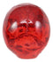 Pack of 4 Red Translucent Witching Hour Gazing Skull Miniature Figurines 2.5"L