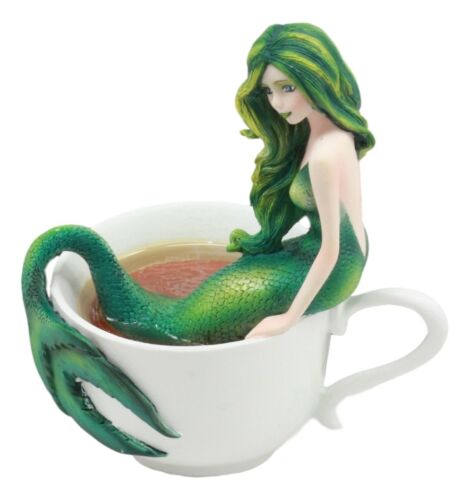 Amy Brown Tea Cup Atlantis Princess Green Emerald Mermaid Statue Mermaid Blend