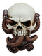 Ebros Alien Kraken Octopus Rupturing Host Skull Statue Nautical Ocean Decor