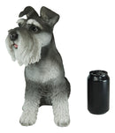 Ebros Large Sitting Realistic Schnauzer Puppy Dog Statue 13"H Pet Pal Pedigree Breed