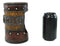 Country Rustic Western Star Faux Tooled Leather Lace Toilet Brush And Holder Set