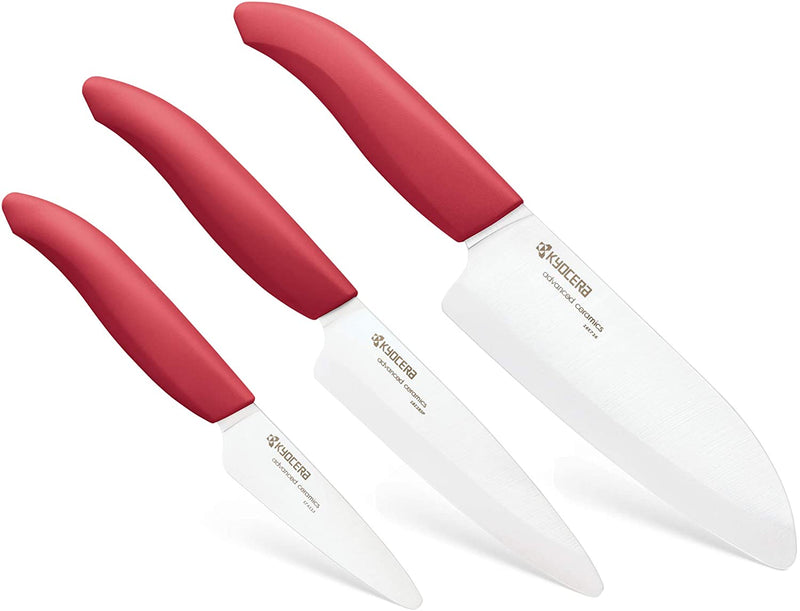 Kyocera FK-3PC WHRD 3Piece Advanced ceramic Revolution Series Knife Set