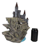 Fantasy Miniature Creatures Display Stand Rocky Waterfall With Castle Figurine