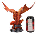 Ebros Gift Phoenix Fire Dragon & Egg Hatchling Statue 10"H Anne Stokes Fantasy
