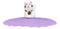 Set Of 4 Purple Maneki Neko Cat Reusable Silicone Coffee Mug Cup Cover Lids