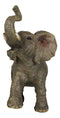 Safari Wildlife Adorable Male Tusked Elephant Trumpeting Collectible Figurine