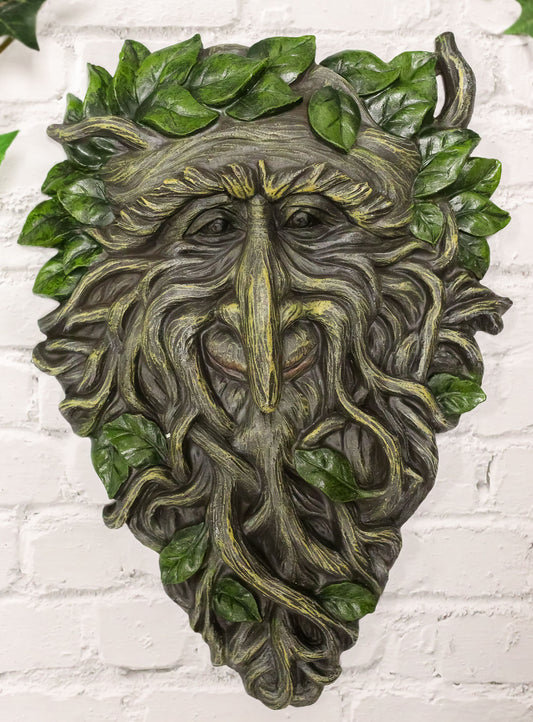 Ebros Celtic Somerset Summer Vines Greenman Hanging Wall Decor Plaque 10.5" High