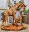 Safari Giraffe Family Statue 6.75"H Faux Wood Resin Giraffe Mother And Calf