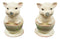 Ebros  Couple Kissing Teacup Miniature Pigs Hog Heavens Ceramic Salt Pepper Shaker Set