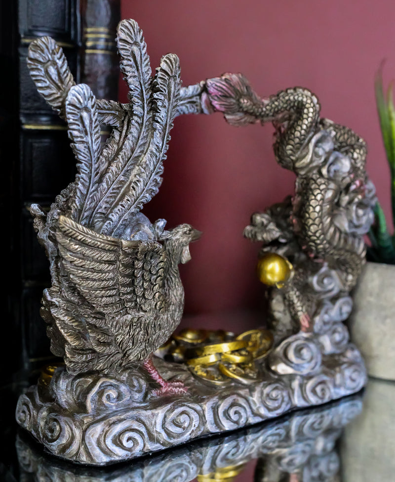 Feng Shui Yin Yang Marriage Harmony Heaven Celestial Dragon And Phoenix Figurine