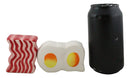 American Breakfast Bacon And Sunny Side Up Eggs Ceramic Salt And Pepper Shakers